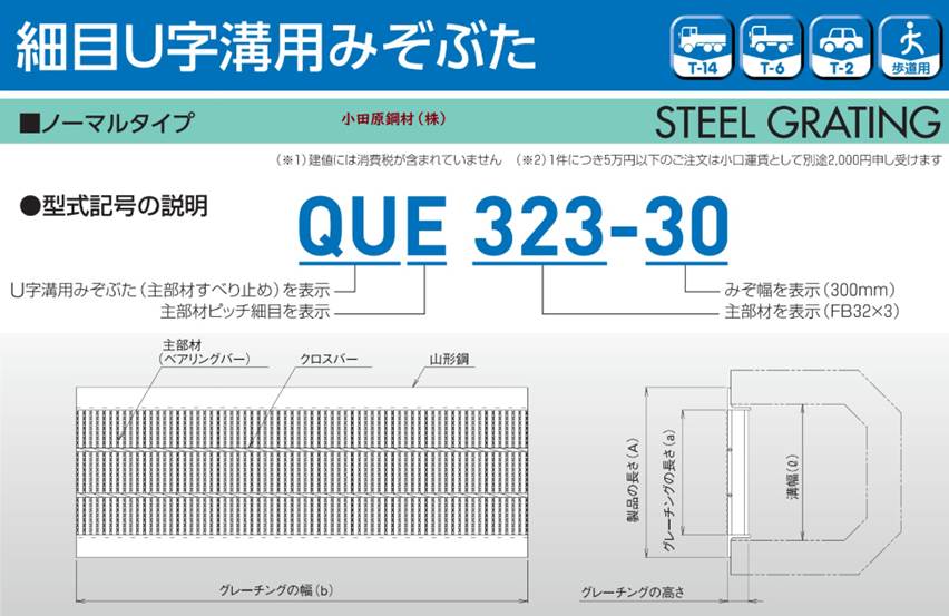 ミエグレ 三重重工業 グレーチング 小田原鋼材（株） ＱＵＥ